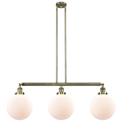 Luminaire suspendu linéaire à 3 lumières pour îlot de cuisine Anorea