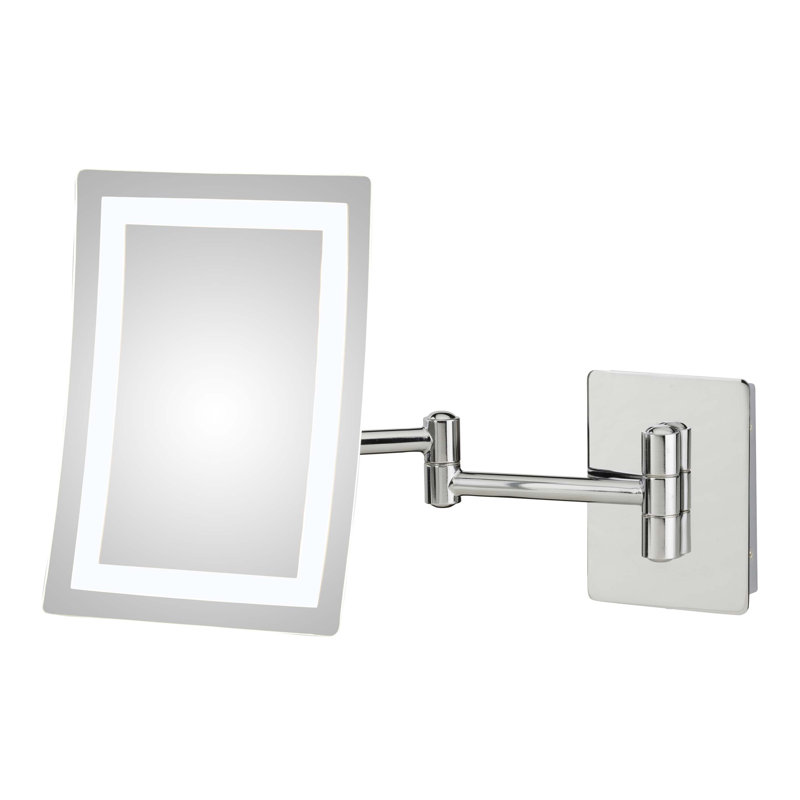 Miroir mural lumineux sans cadre Ekta, Chrome