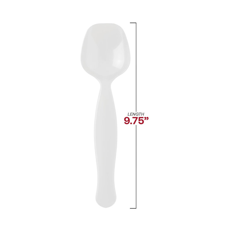 Cuillères de service en plastique blanc - 144 cuillères
