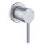 Robinet de salle de bain mural, robinet de lavabo vasque à poignée simple en laiton avec valve brute incluse, bec pivotant à 360 ° en nickel brossé-123298411