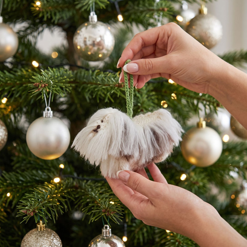 Arcadia Home Havanese Hand-Knit Ornament
