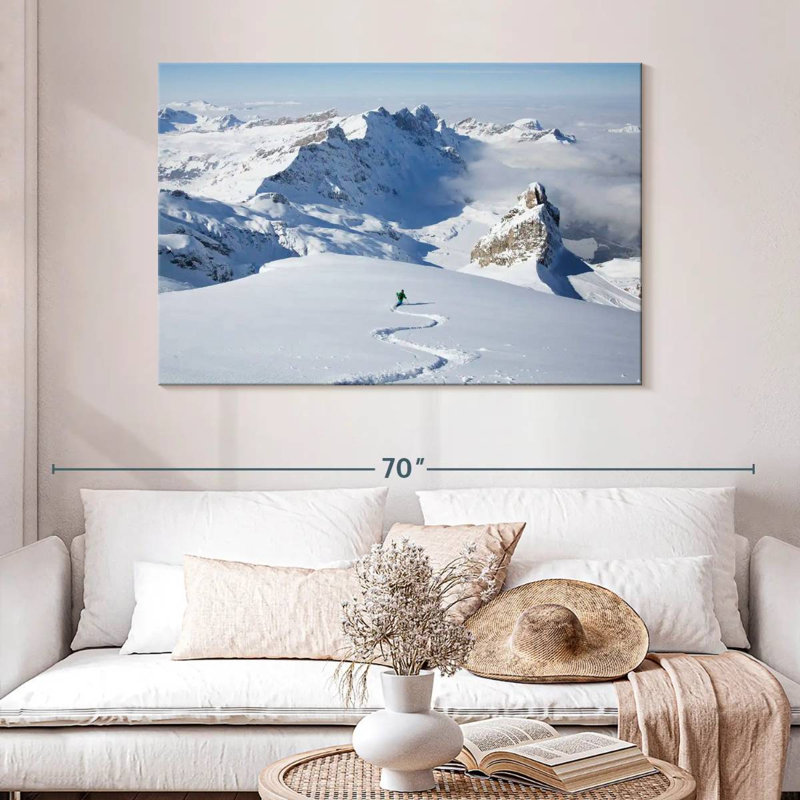 Sirci, skieur dans la poudreuse, H 32 po x l 48 po
