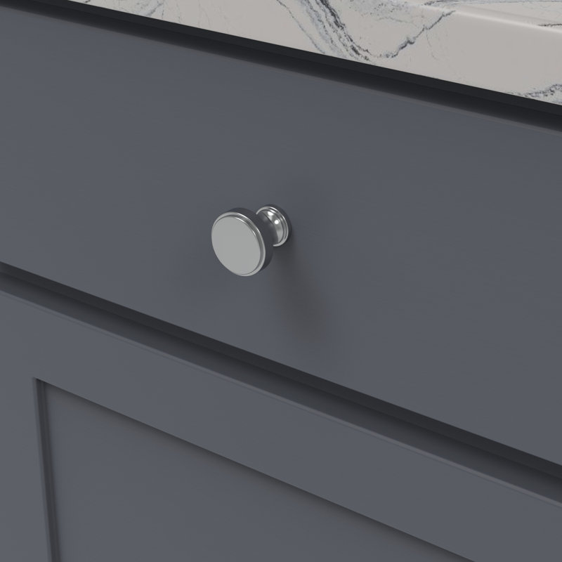 Brownstone 1.25" Diameter Round Cabinet Knob, Chrome