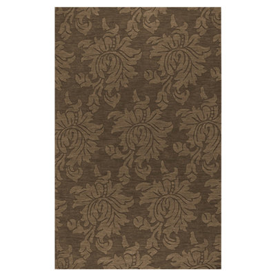 Tapis brun en laine Bristoly