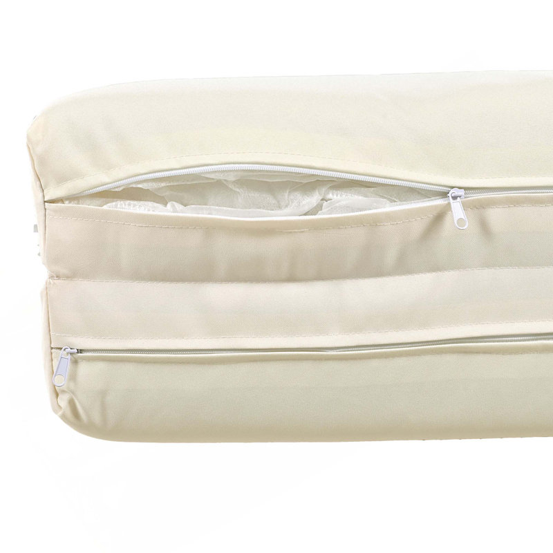 Outdoor Patio Sunbed With Curtains, High Comfort, Suitable For Multiple Scenarios, Beige