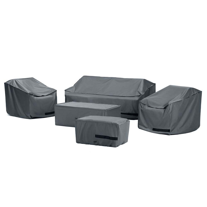 Gray Waterproof Polyester Outdoor Furniture Cover Set