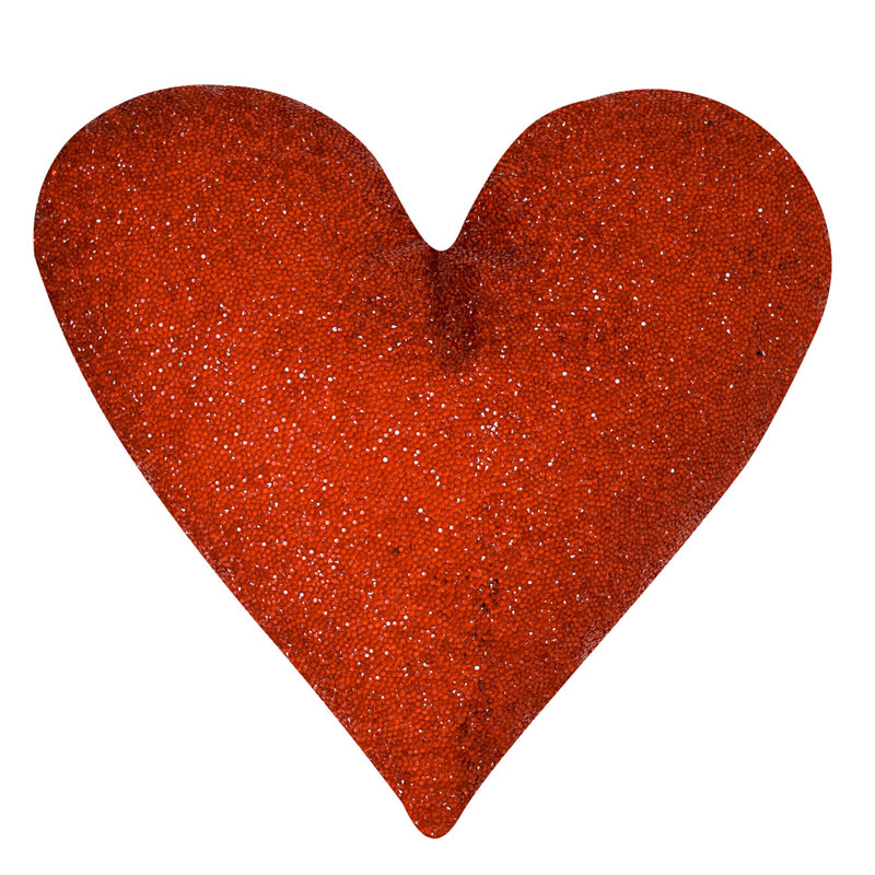 Coussin décoratif en velours rouge avec strass Sparkles Home