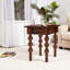 Table de bout vintage étroite avec tiroirs en bois d'hévéa massif et table d'appoint en placage d'acacia 18 x 24 x 23 po-456478414
