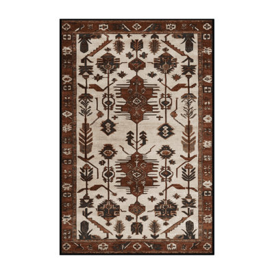 Tapis brun lavable à la machine