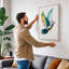 Ascending Dove Modern - Wrapped Canvas-1475615523-1475614934