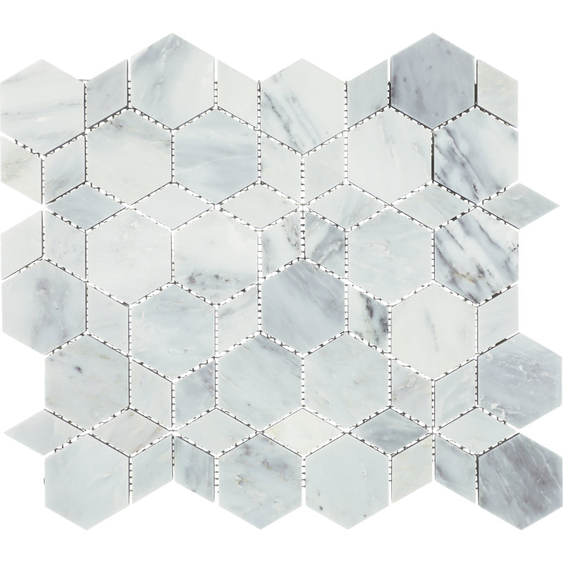 Gamma Natural Stone Hypnotic XL Wall and Floor Mosaic Tile (Set of 10), Mystic