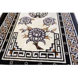 Antique Chinese - Baotou Allover Medallion Knotted Rug