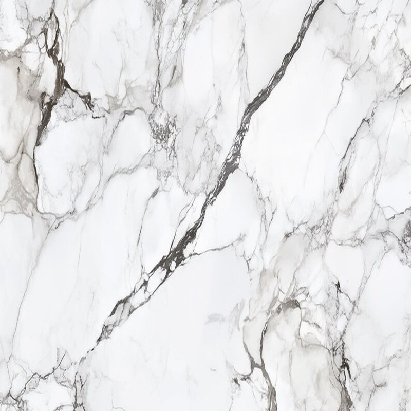 Elegant White Marble Vein, 96" L x 108" W