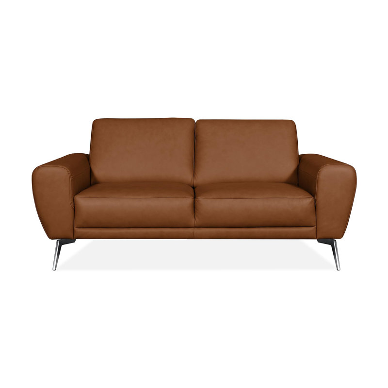 Kilmarnock Genuine Leather 2-seater Sofa, Cognac