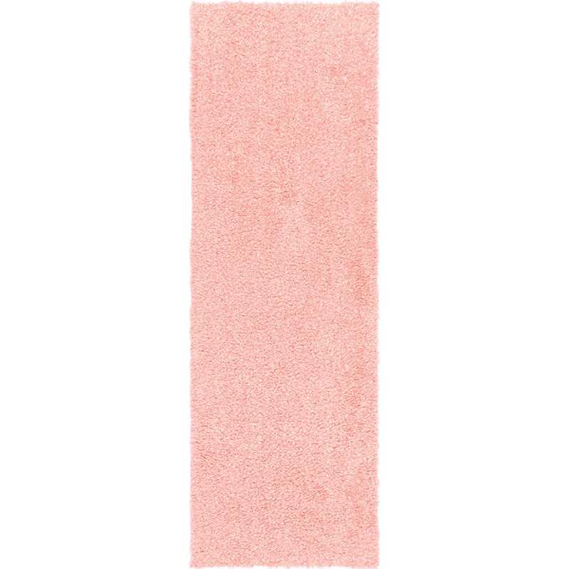 Machine Washable Pink Area Rug, Runner 2' 6" x 8'
