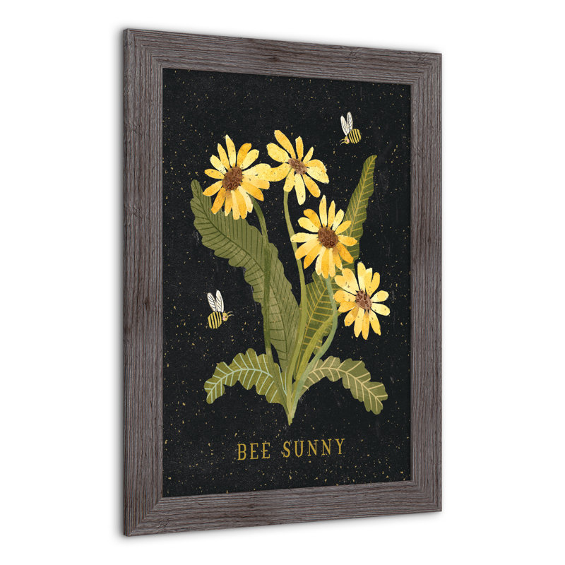 «Be Sunny», reproduction encadrée, H 24 po x l 16 po x P 0,75 po