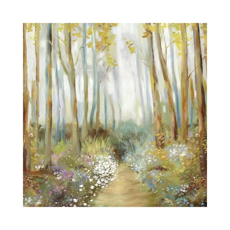 Misty Trees by Allison Pearce - Wrapped Canvas Painting, 30.48 cm H x 30.48 cm W