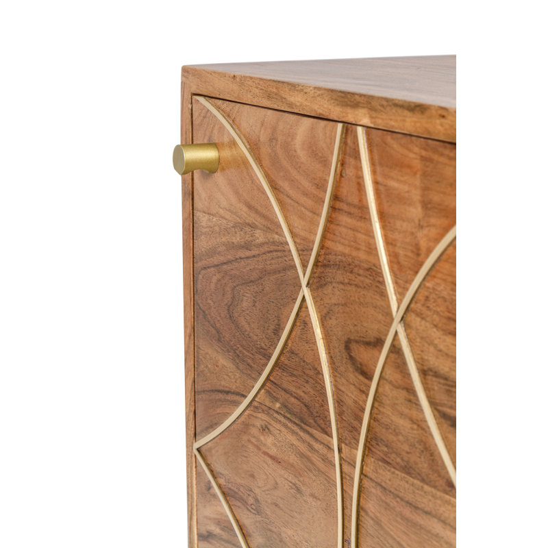 Craven 45cm W Solid Wood Bedside Table