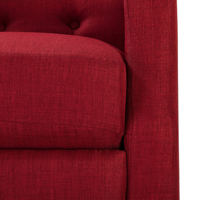 Fauteuil inclinable manuel Esteban, Mélange de lin rouge