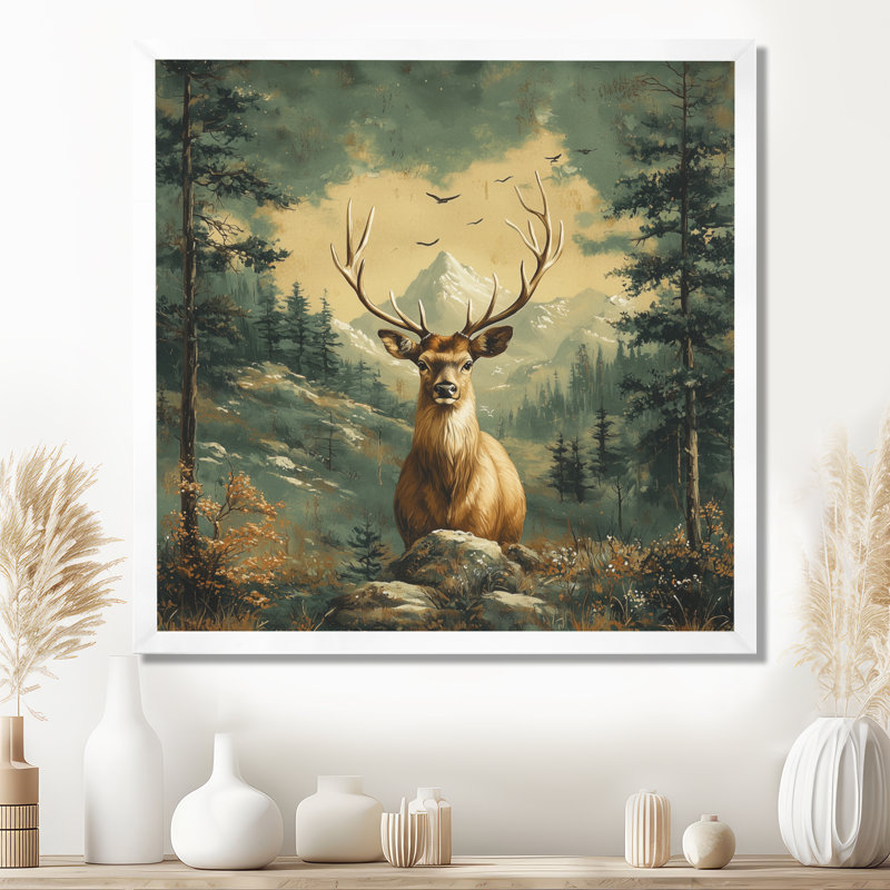 «Gieslinde Deer Expedition In USA Rockies - Deer», art mural, Reproduction encadrée d'une seule photo, H 30 po x l 30 po