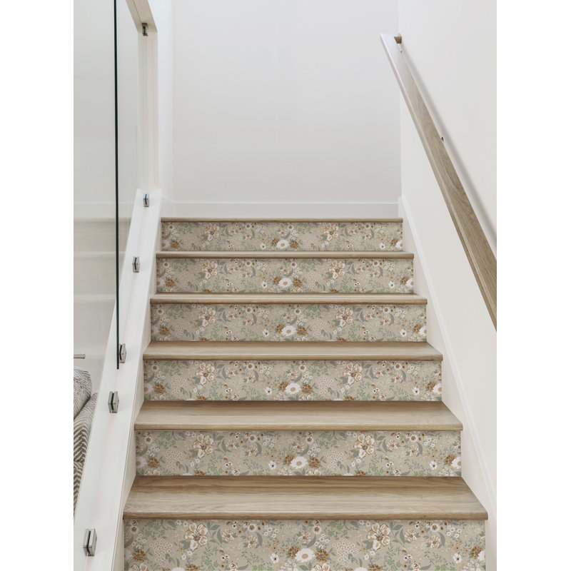 Montant d'escalier en vinyle Earthy Botanics, H 6,5 po x l 48 po, Clair