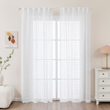 Atler Pompom Boho Polyester Sheer Curtain Pair