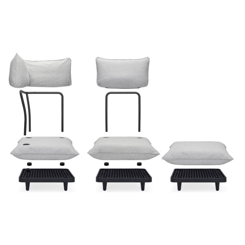 Fatboy® Paletti Hocker - Royal Brulee, Royal Wolf Gray