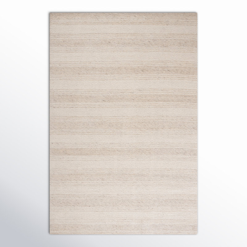 Jared Handmade Beige/Brown Rug, Rectangle 6' x 9'