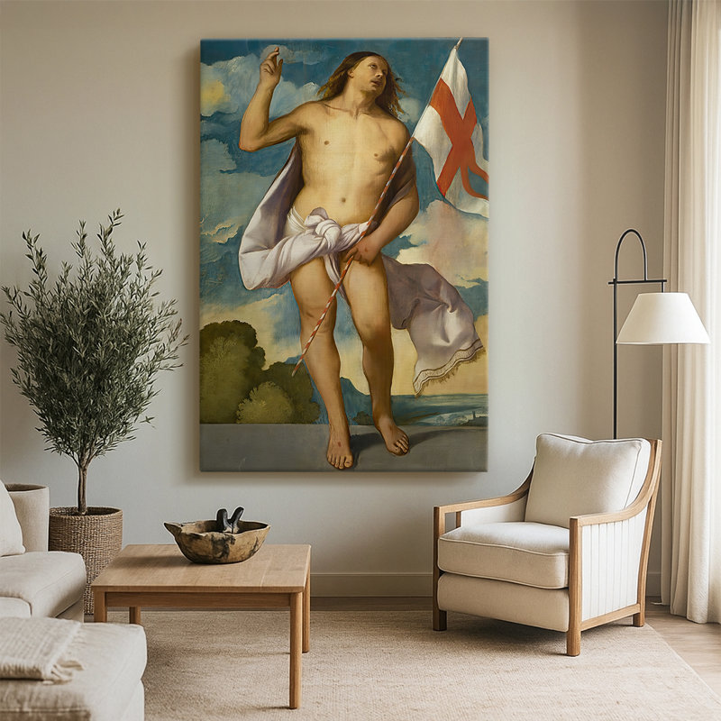 Le Christ ressuscité - galerie tendue sur toile par Titian, 40 po x 60 po