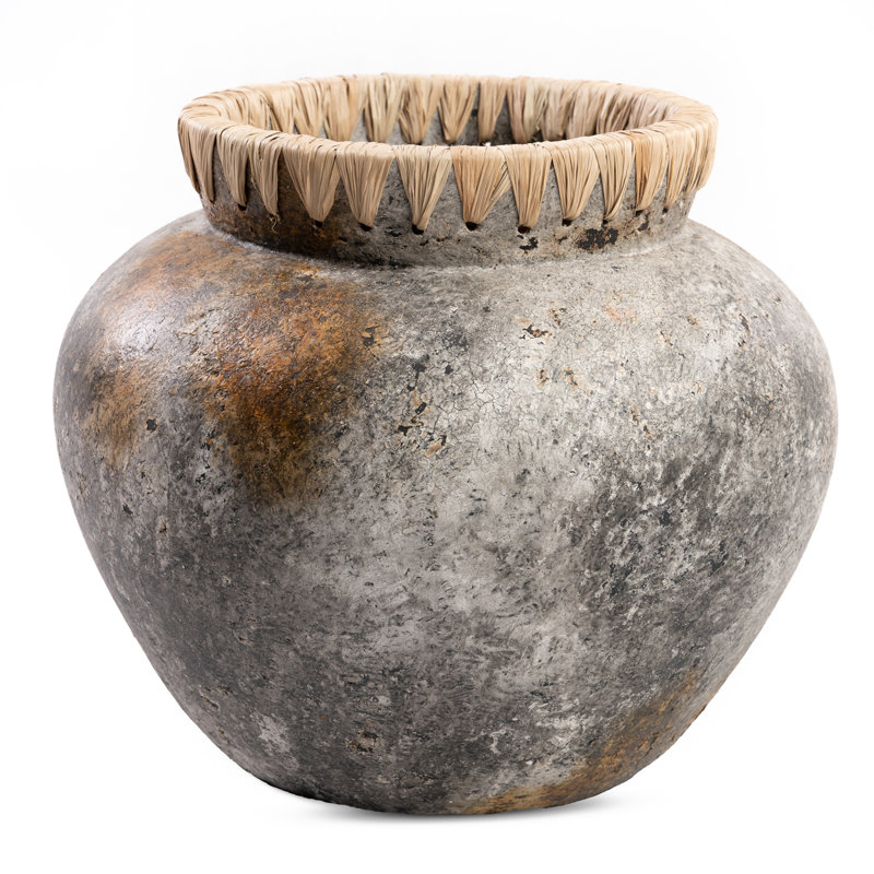 Alisynn Table Vase, 27cm H x 33cm W x 33cm D, Antique Grey