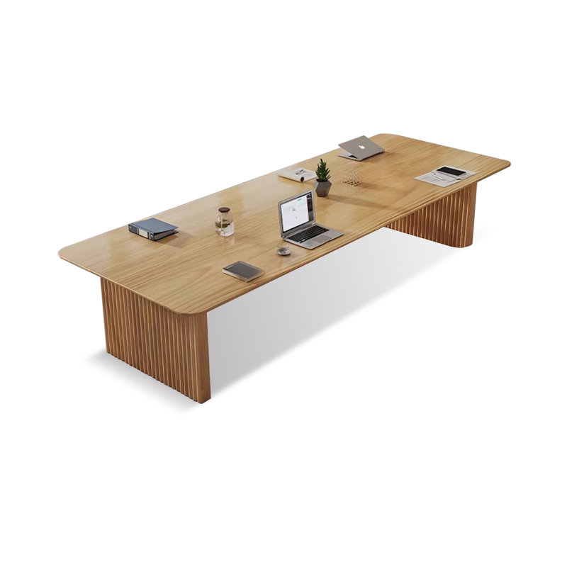 Table de conférence Burlywood, H 29,53 po x L 86,61 po x l 35,43 po, Naturel