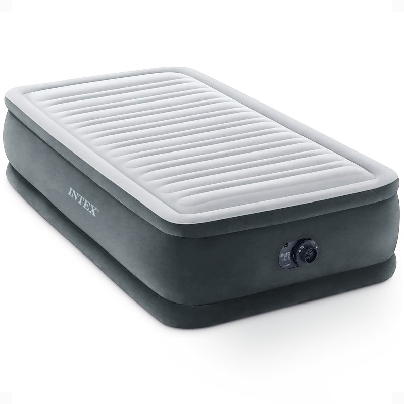 Intex Twin Comfort-Plush Airbed With Fibre-Tech, Twin