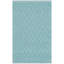 Tapis ivoire / turquoise en coton tissé à plat à la main Dryden-458184502