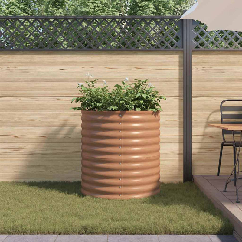Garden Raised Bed Outdoor Planter Flower Plant Stand Galvanised Steel, 81cmH x 80cmW x 80cmD