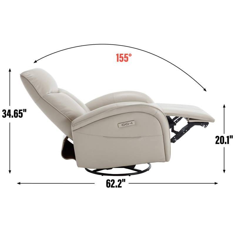 Fauteuil inclinable électrique Ethredge, Beige