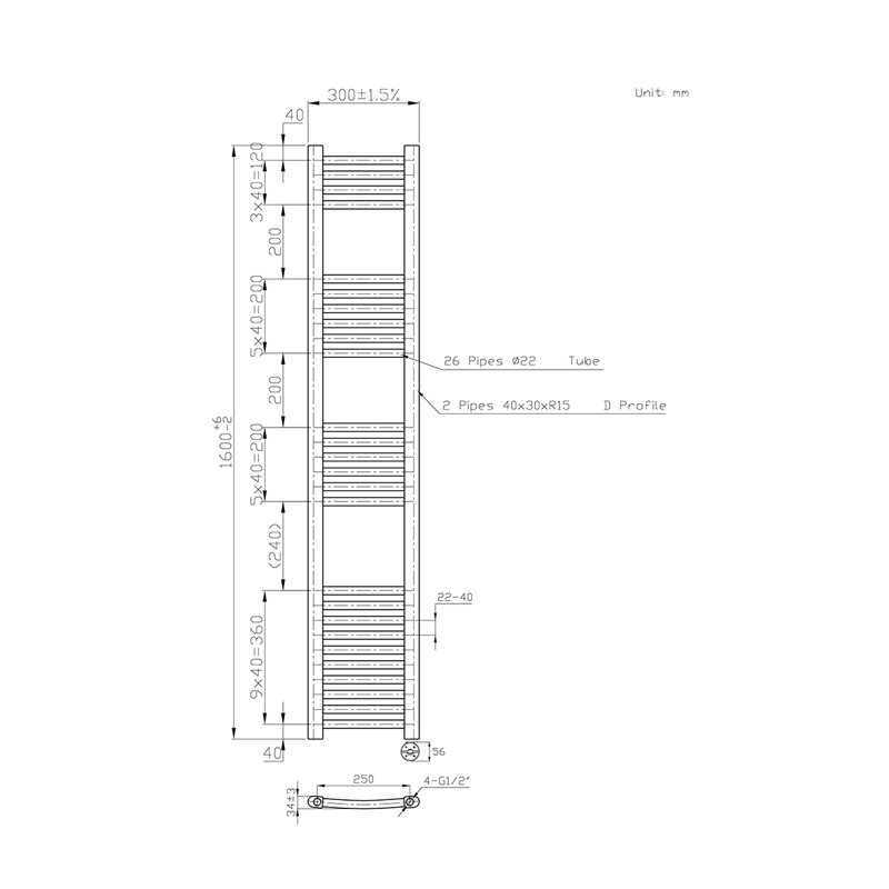 Curved Towel Rail Heated Towel Rails