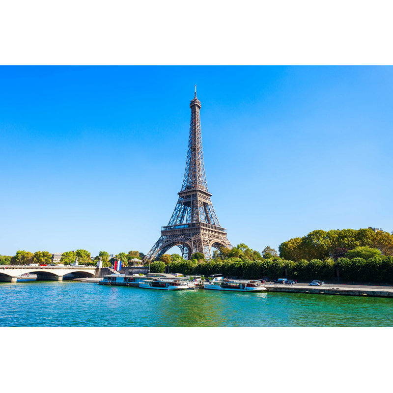 " Eiffel Tower In Paris, France " by Saiko3P, 12" W x 8" H