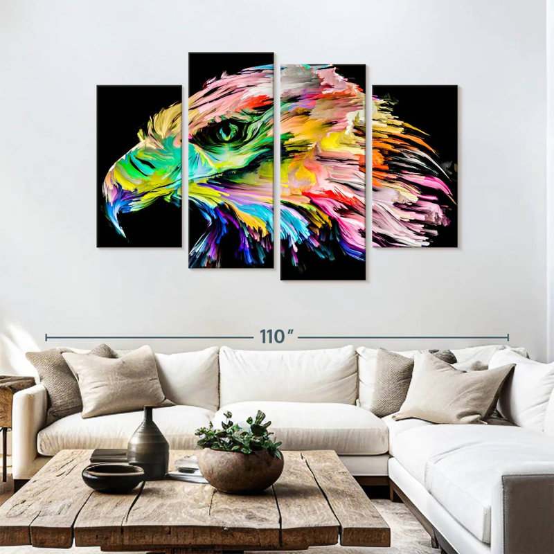 Brampt Colorful Eagle, 54" H x 84" W
