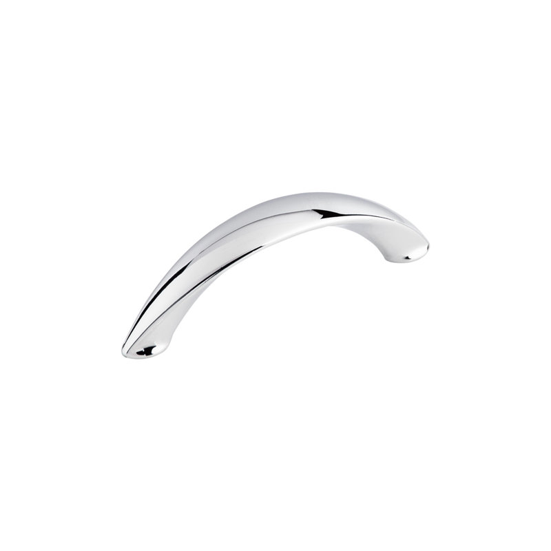 Arc 4" Center to Center Bar pull, Polished Chrome, 3" Center to Center