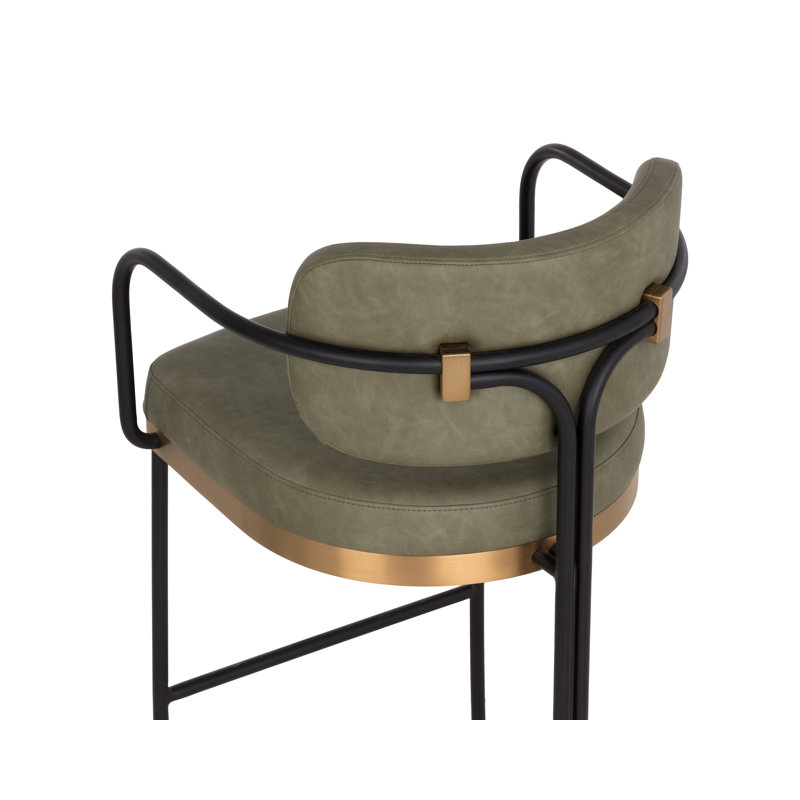 JALEN Upholstered Stool with Metal Frame