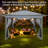 12x12 Gazebo Outdoor Pop-up Canopy with Mosquito Netting 2-Tiered Vented Top 3 Adjustable Height for Backyard, Garden, Lawn-113204630