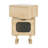 Rotatable Robot Side Table, MDF Storage End Table, Natural