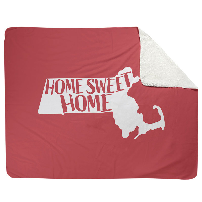 Jeté polaire home massachusetts, l 52,5 po x L 62,5 po, Rouge