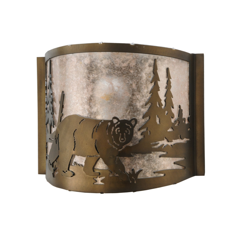 Rustic Lodge 1 - Light Flush Mounted Sconce, Brass