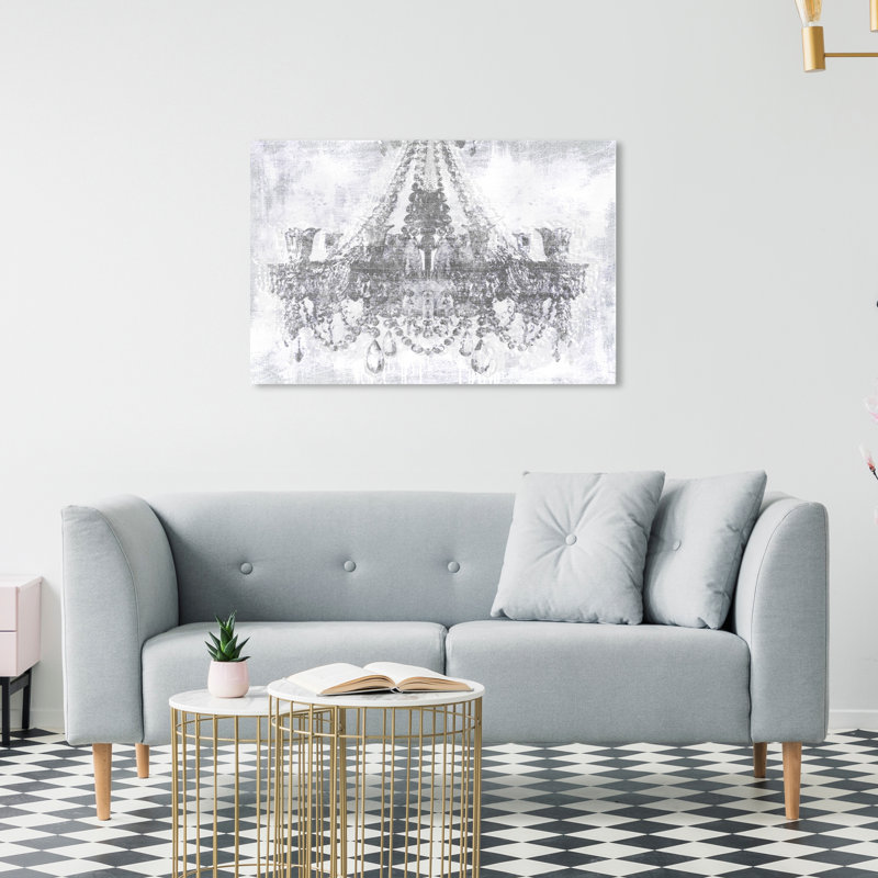 Diamants argentés - Impression sur toile, Toile tendue, H 20 po x l 30 po