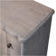 Commode courbée en bois massif, gris, 3 tiroirs
