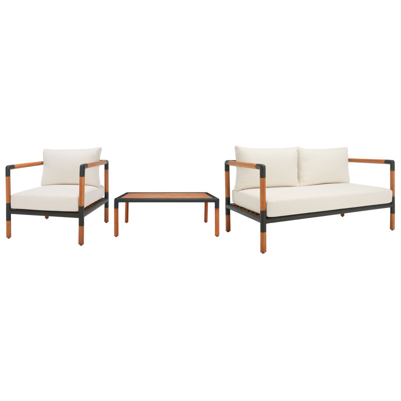 Tommy Eucalyptus 3 - Person Patio Conversation Set with Cushions