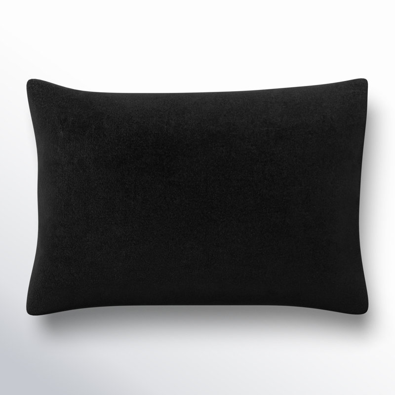 Coussin Catana, 13 po x 20 po, Duvet, Noir
