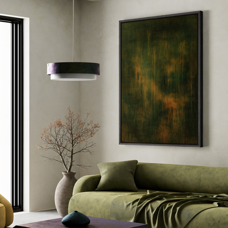 Framed Canvas Wall Art - Abstract Art Wall Prints for Bedroom - 16"x24", 24" H x 16" W, Black