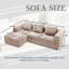 Canapé modulaire de 98,42 pouces-2060600638